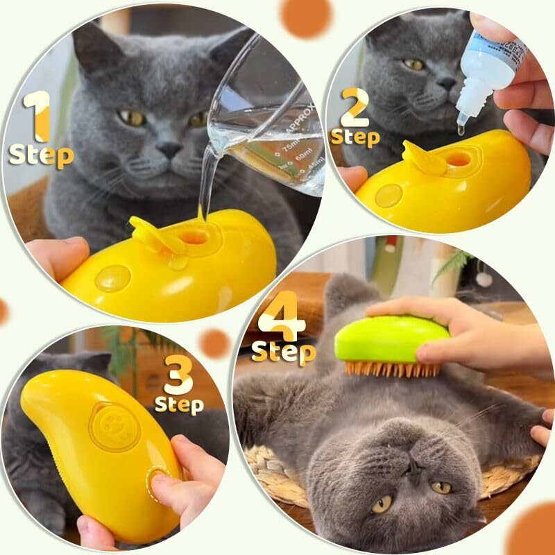 Cat Steam Brush Pet Dog Brush 3 in 1 Electric Spray Dogs Steamy Supplies Products Pet Hair Removal Grooming Brush Cat Accessorie