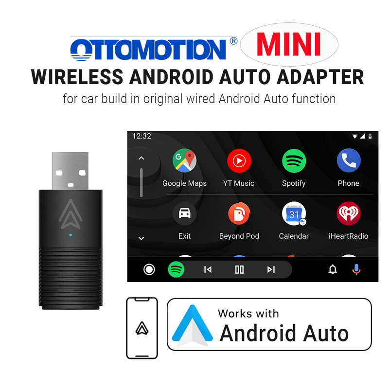 Otto motion mini drahtlose android auto adapter usb stick autozubehör für skoda vw mazda toyota kia ford für android phone
