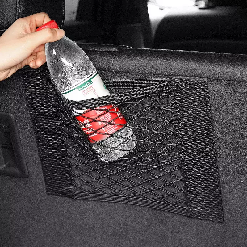 Car Miscellaneous Storage Net Pocket Luggage Compartment Fire Extinguisher Fixed Binding Velcro Water Cup Miscellaneous Bag