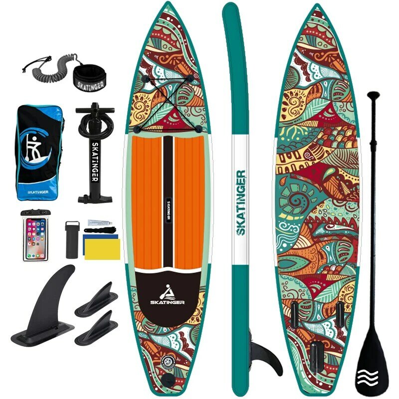 skatinger sup paddle board  inflatable stand up paddle board with removable fins planche de surf
