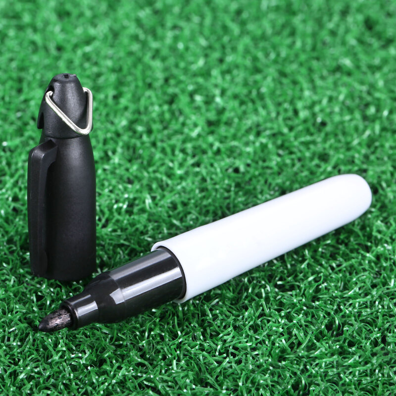 1 pc plástico forro de bola de golfe marcador caneta desenho ferramenta alinhamento marcação caneta colocando linha à prova dquick água secagem rápida golf training aids