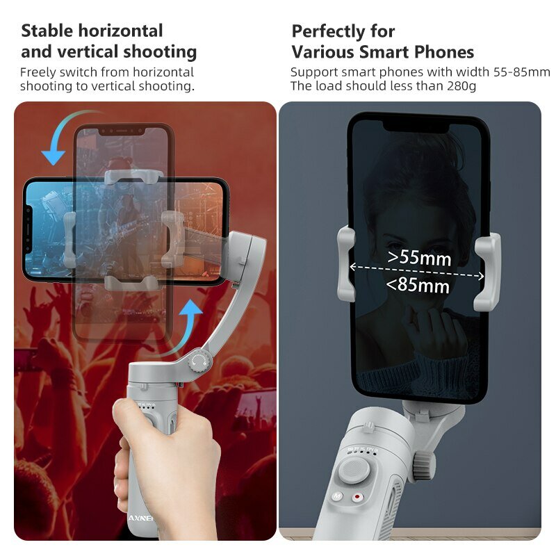 Hq3 3-Achsen-Kardanstabilisator für Smartphone faltbare Handheld-Telefon Video aufzeichnung Vlog Anti-Shake-Stabilisator für iPhone Android