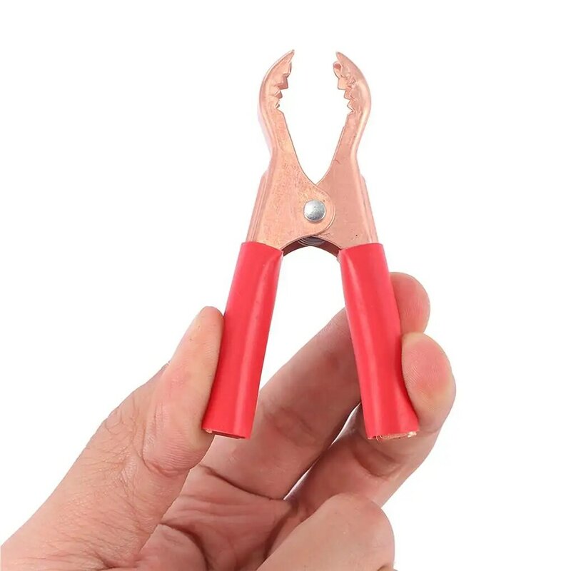2 Piece Alligator Clips Wide Applicable Copper Chargers Small Easily Use Simple Design Battery Clamp Crocodile Clip
