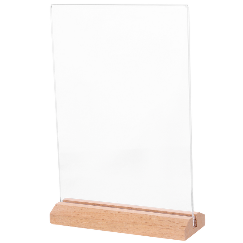 Brochure Display Stand Tag Acrylic Sign Holder Advertising Coffee Plastic Paper Holders Vertical Clear Price Food
