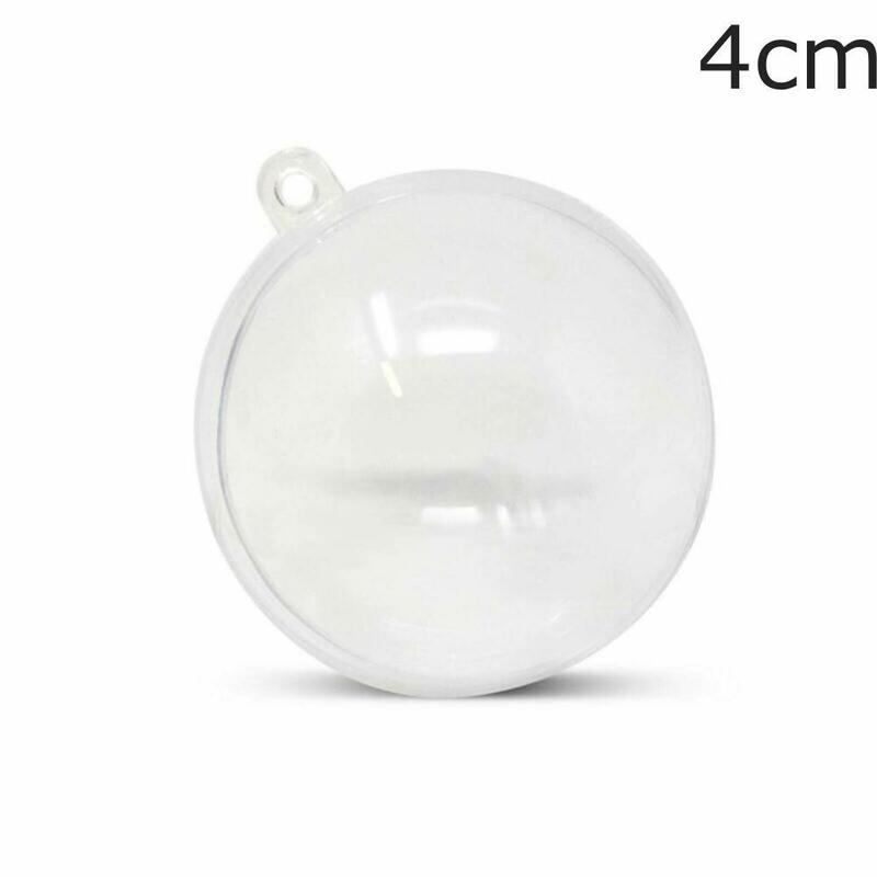 Christmas Transparent Ball Plastic Fillable Baubles Ball For Xmas Tree Ornaments Hanging Pendants Wedding Party New Year Decor