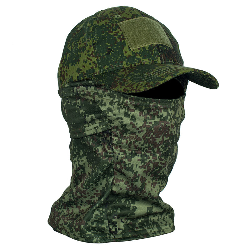 Unisex tático camuflagem máscara chapéu, boné de beisebol, Gorros, Militar, Skullies, Hip Hop, malha, elástico, ao ar livre