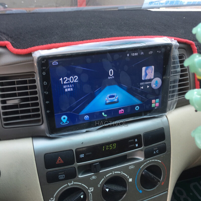 Radio con bluetooth para coche, reproductor Multimedia con Android, 4 + 64, 2 din, estéreo, salida de ventilación, para Toyota Corolla E130, E120, 2000 - 2004