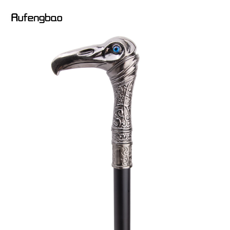 Eagle Head Luxury Small Diameter Tube Single Joint Walking Stick with Hidden Plate Self Defense Cane Cosplay Crosier Stick 93cm
