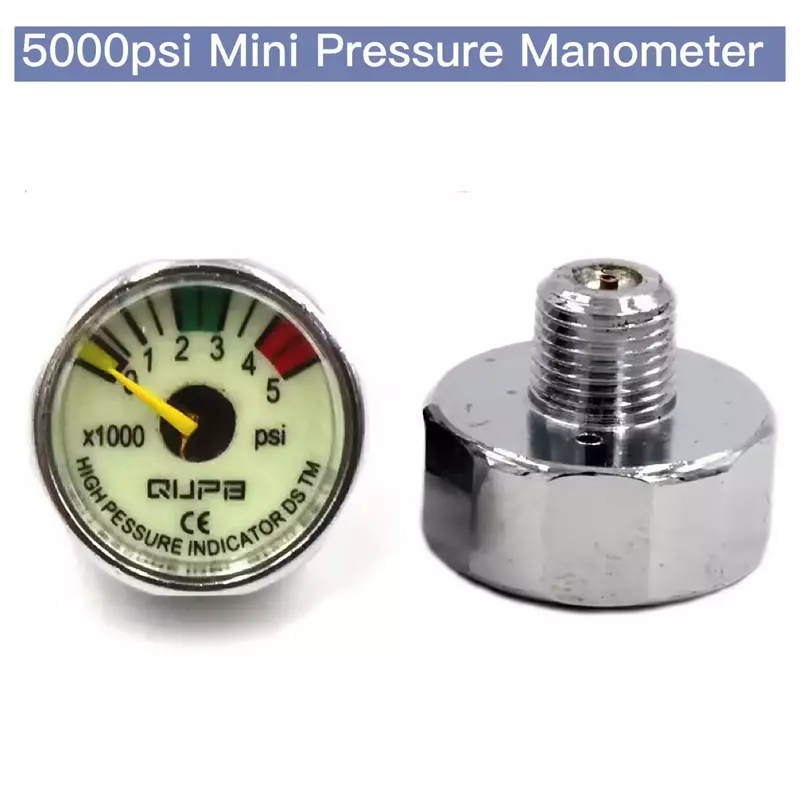 25Mm Mini Manometer 5mpa/20mpa/40mpa/300bar/400bar/5000psi/6000psi,1/8Bspp M10 1/8NPT