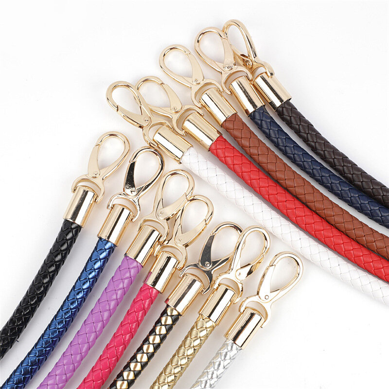 1PC Bag Accessories Bag Strap Braided Rope PU Leather Bag Handles Hook Buckle Metal Alloy