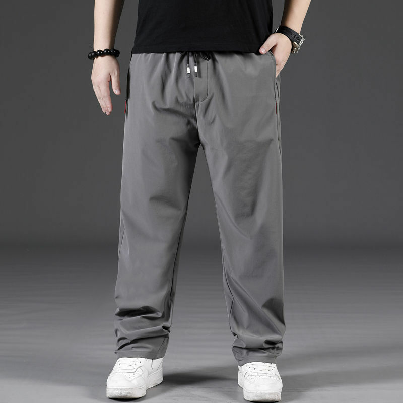 Pantalones holgados de talla grande para hombre, pantalón informal a la moda con cintura elástica, 7XL, 8XL
