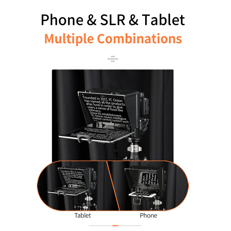 New Professional Teleprompter for Smartphone DSLR Camera Record Phone Tablet iPad Prompter Teleprompter for Live Streaming
