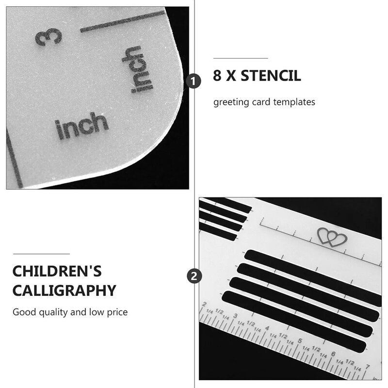 4 pezzi busta indirizzo modello indirizzo guida Stencil stampo grazie buste riutilizzabili Pp