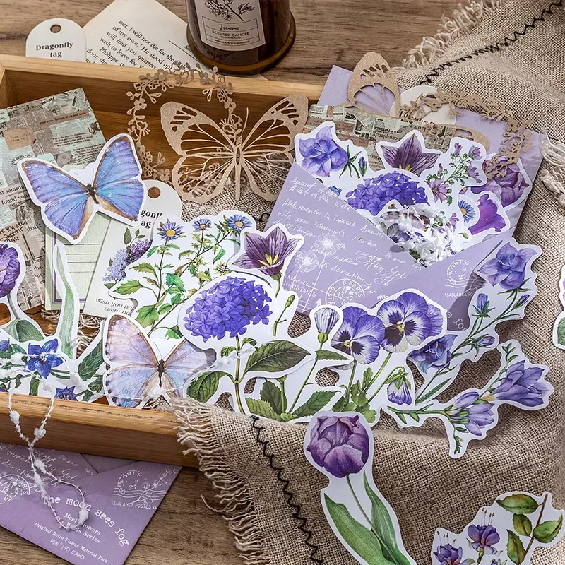 20 sztuk las naklejki z kwiatami instalacji do materiałów kolor Scrapbooking DIY tło papieru bazowego motylkowa koronka podkład artykuły papiernicze