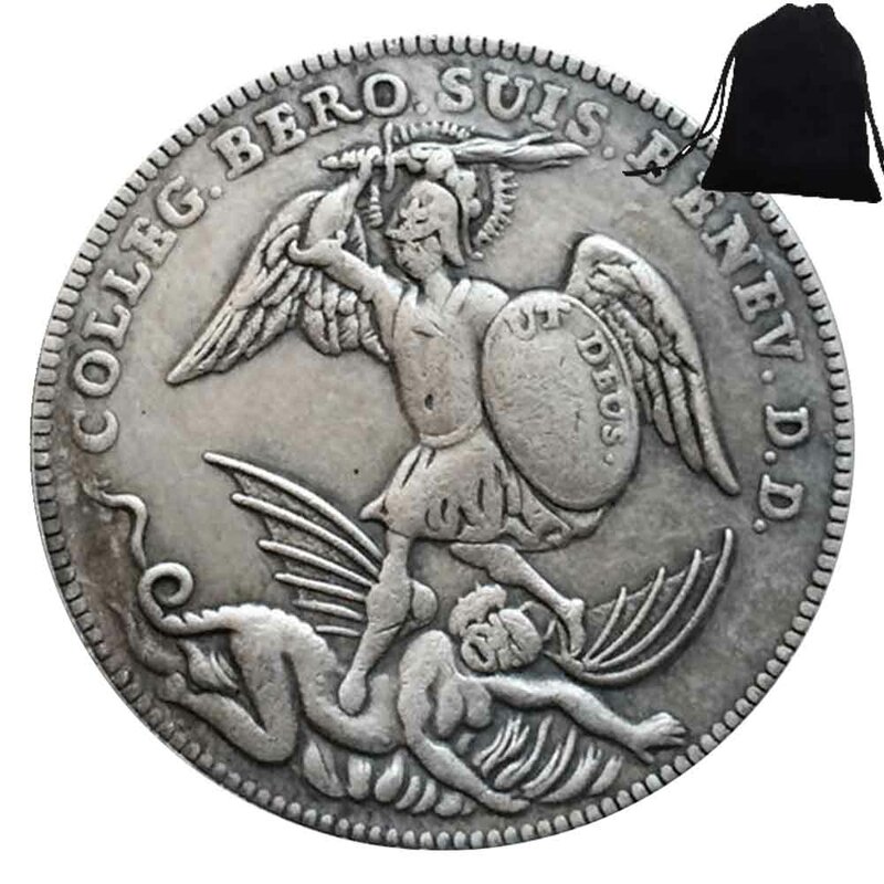 Suíça Cavaleiro Moeda de Bolso Comemorativa mais Bolsa de Presente, Fun Couple Art Coin, Implantação Boate, Boa Sorte, Luxo, 1720