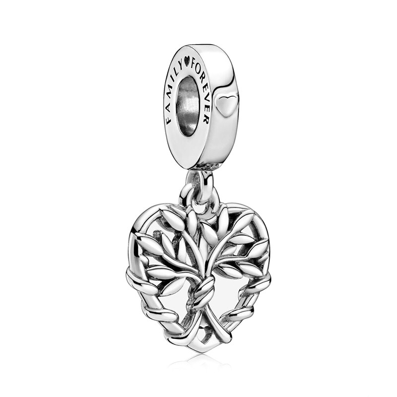 925 Sterling Silver Feather Charms para mulheres, menino, meninas, gato, cão, árvore genealógica Beads, se encaixa pulseira Pandora original, DIY, jóias finas, presente