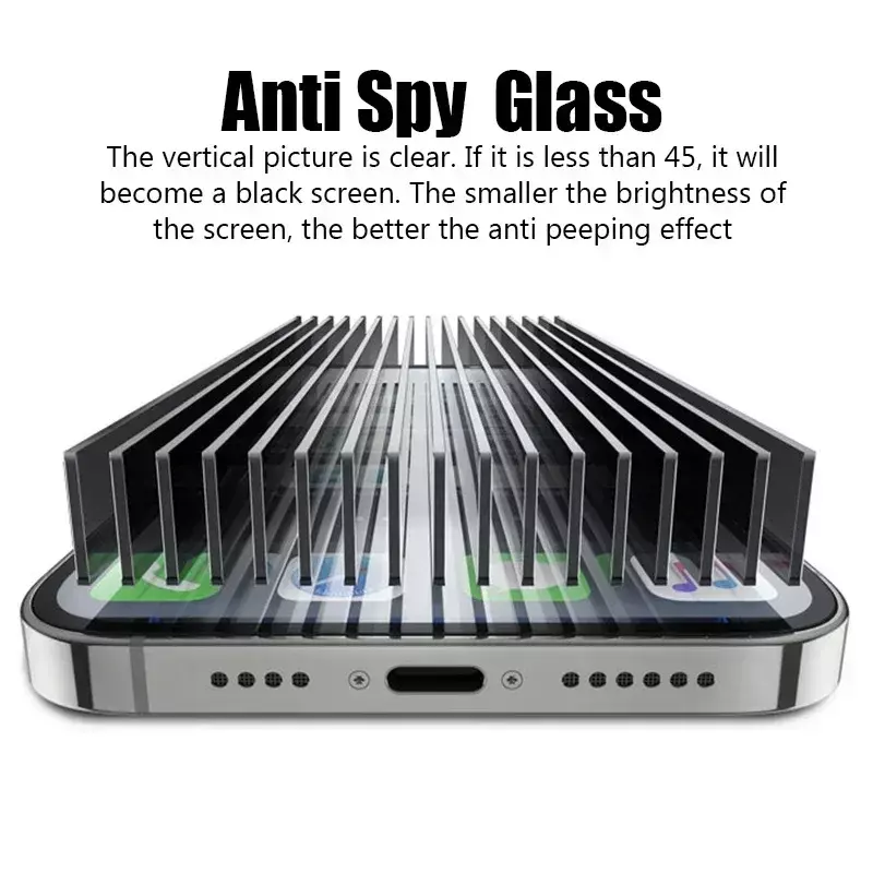 Cristal antiespía para iPhone, Protector de pantalla de privacidad para iPhone SE 2020, 2022, 15, 14, 13, 12, 11 Pro Max, Mini, X, XS, XR, 7, 8, 6 Plus, 1-2 unidades
