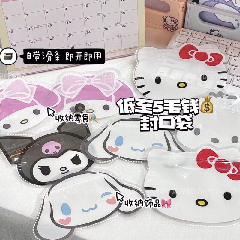 Sanrio Hello Kitty My Melody Anime Kawaii tas penyimpanan kartun lucu Kuromi Desktop tahan air tas kosmetik mainan anak perempuan