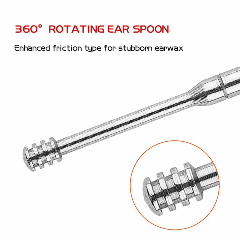 6 pçs/set orelha picadores de cera de aço inoxidável earpick removedor de cera kit piercing earwax curette colher cuidados orelha limpa toolear cleaner