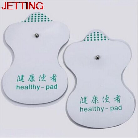 1pair Tens Acupuncture Digital Therapy Machine Massager Tools White Comfortable Electrode Pads Relieve The Pain Relieve Pressure