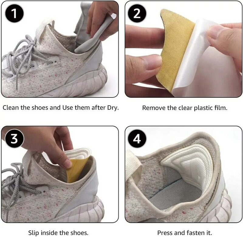 12 pezzi solette Patch tallone Pad per scarpe sportive misura regolabile antiusura piedi Pad cuscino inserto sottopiede protezione tallone adesivo posteriore