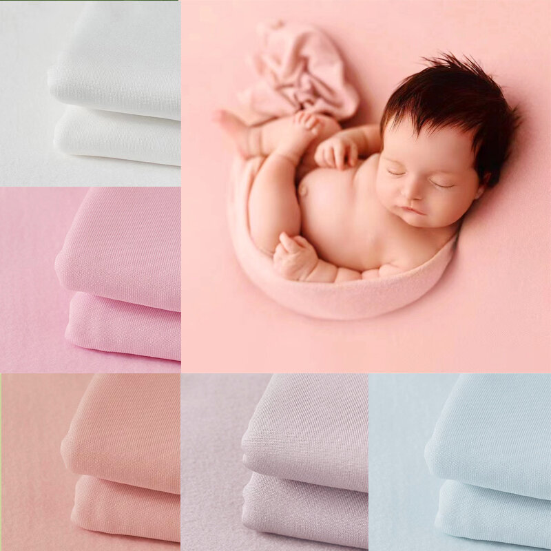 29 色新生児写真小道具背景ソフト高伸縮性ベビーおくるみラップベビーアクセサリースタジオ新生児ポーズ補助