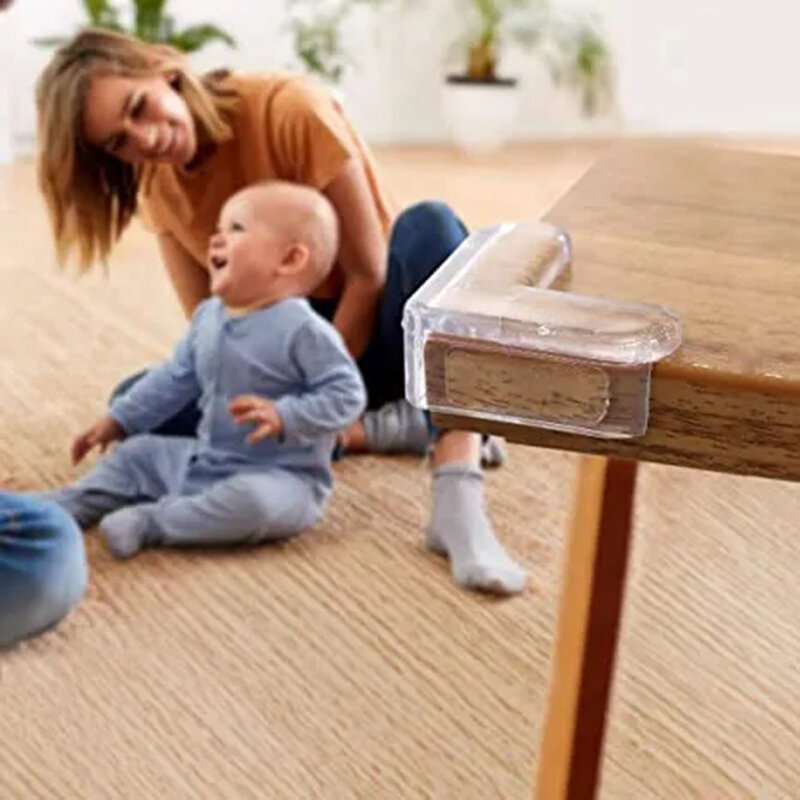 Protecteur de table en silicone pour enfants, sécurité bébé, doux, transparent, anti-collision, coin de table, couverture de protection des bords