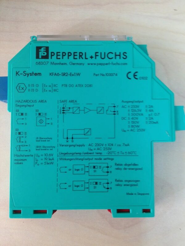 Pepperl Plus Fuh Thermal Resistance Safety Grid, KCD2-RR2-EX1, Original, Novo