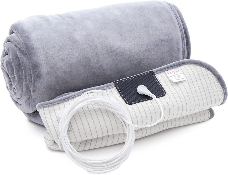 hooga Grounding Blanket for Improved Sleep, Pain Relief, Energy, Inflammation. Grounded Throw, Earth Connected Bedding.