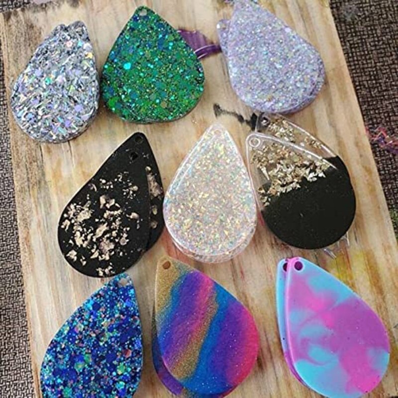 2024 New Waterdrop Shape Earrings Mold Tear Drop Resin Silicone Keychain Mold for Women Girl Fashion Jewellery Pendant DIY