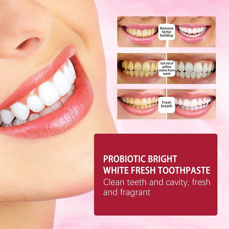 Probiótico Whitening Shark Toothpaste, Oral Care Toothpaste, Respiração fresca, Evita placa, Clareamento dos dentes, SP-4, 120g