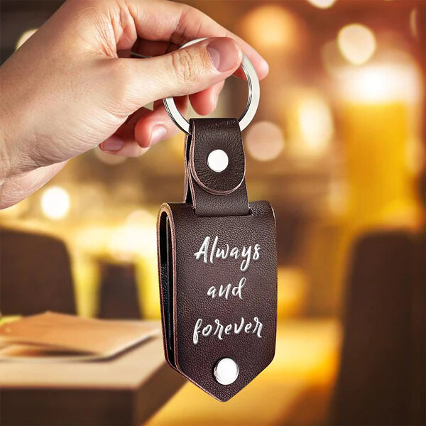 Porte-clés en cuir avec photo personnalisée, porte-clés Drive Safe, bijoux personnalisés, cadeau souvenir, porte-clés de voiture