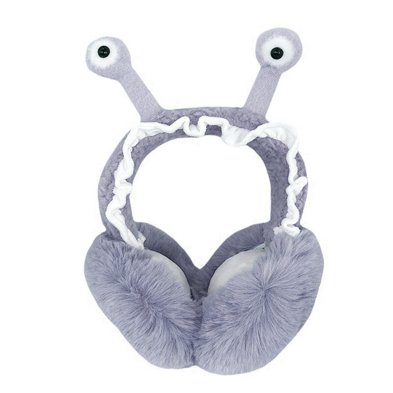 Складная искусственная пушистая повязка на голову в виде лягушки, ветрозащитные плюшевые наушники