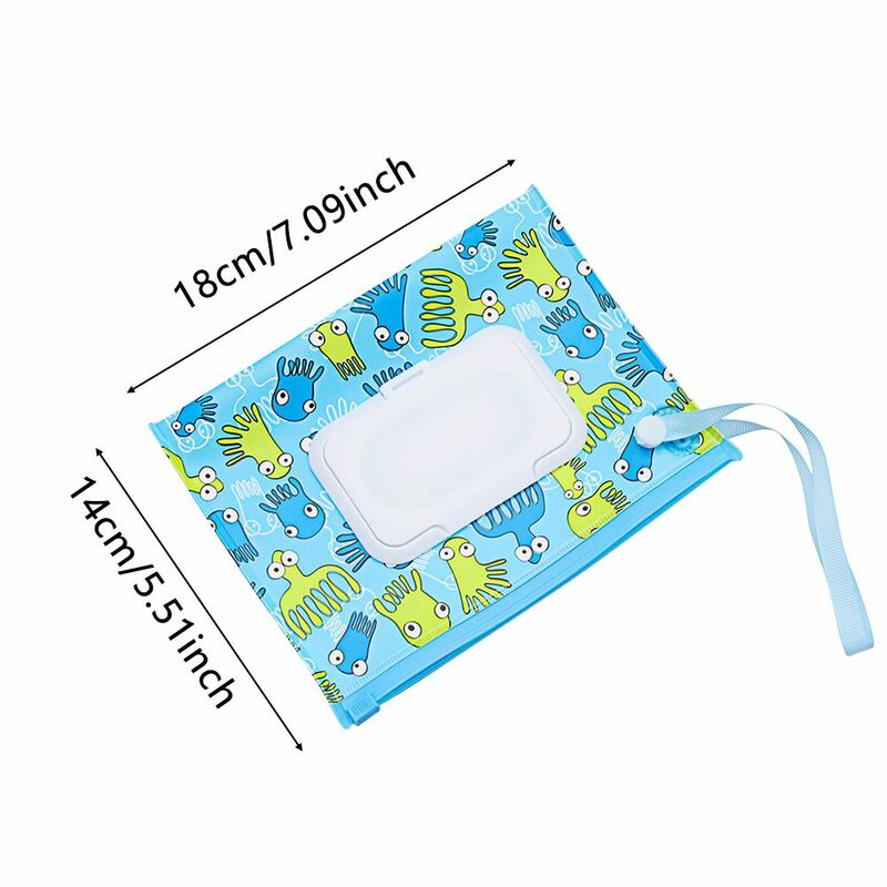 Wet Wipes Big Wipes with Easy-Carry Snap-Strap Portable Flip Cover Cosmetic Pouch Tissue Box Baby Product Stroller Accessories