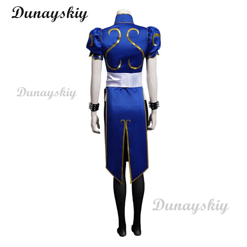 Chun-Li Cosplay kostiumy Cheongsam gra damski mundur Street Fighter do odgrywania ról sukienka Halloween karnawałowy garnitur dla kobiet