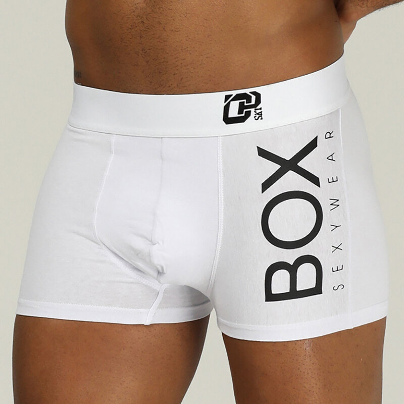 Men Boxer Sexy Men's Panties Underwear Cotton Man Underpants Slip Underpanties Thongs Shorts Black Solid  Male Boxers