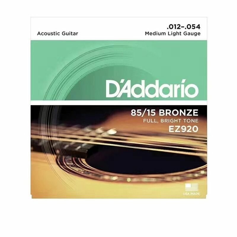EZ Daddario-cuerdas de guitarra acústica EXP EXL, cuerdas de bronce de buen sonido, 6 cuerdas de guitarra eléctrica, 1 Juego