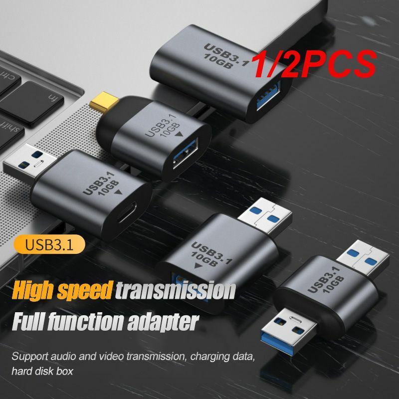 1/2 sztuki USB 3.1 do 3.1 USB/typ C Adapter Mini męski żeński konwerter USB3.1 Gen 2 szybkie złącze przesyłu danych 10G