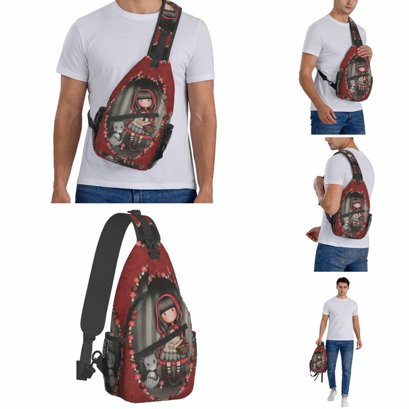 Coque Santoro Gorjuss Sling Bags pecho Crossbody hombro mochila deportes al aire libre Daypacks arte dibujos animados Cool School Bags
