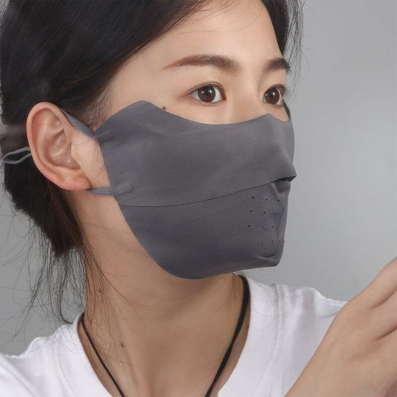 Face Shield Cycling For Women For Girl Outdoor UV Protection Hiking Fishing Face Scarf Ice Silk Mask Sunscreen Mask Face Cover