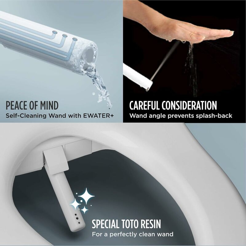 TOTO SW3084 #01 WASHLET C5 электронное биде для туалета сиденье с PREMIST и EWATER + Очистка палочки, удлиненное, хлопок, белый