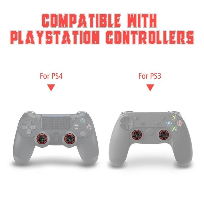 4PCS/10PCS Non-slip Silicone Analog Joystick Thumbstick Thumb Stick Grip Caps Cases for PS3 PS4 PS5 Xbox 360 Xbox One Controller