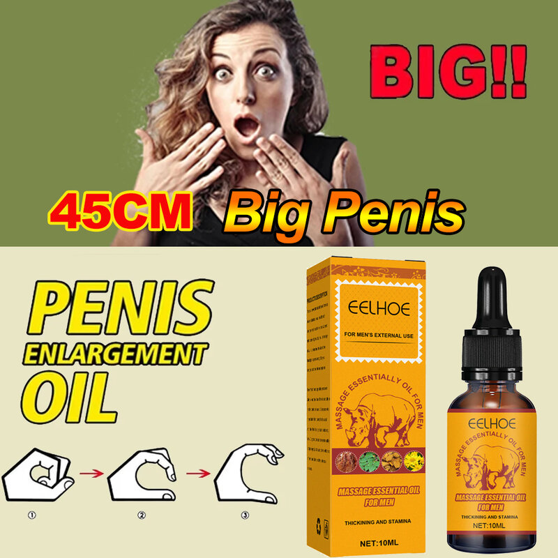 Aceite de Masaje para agrandar el crecimiento permanente del pene para hombres, Gel potenciador de erección del pene grande, sin efectos secundarios