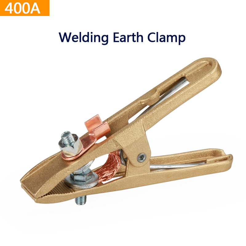 Welding Clamp 400A Ground Clamp Heavy Duty Earth Clamp for Welding/Cutting/Electrical Transaction Cable Holder Full Copper Body