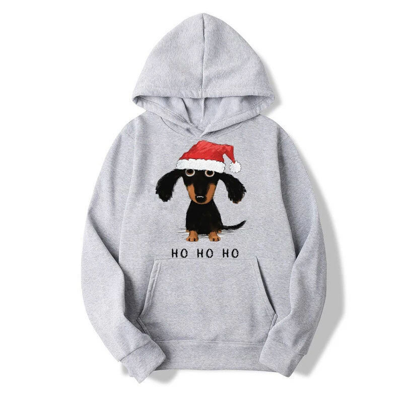 New Cut Dachshund Dog Love Cartoon Męska bluza z kapturem Moda damska Prosty sweter z długim rękawem Trend uliczny Duża bluza Y2k