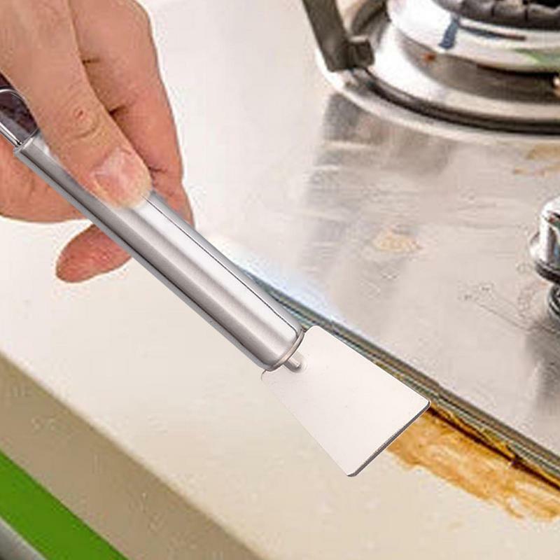 Multipurpose Kitchen Cleaning Spatula Fume Shovel Cleaning Spatula Rustproof Stainless Steel Refrigerator Freezer Ice Shovel For