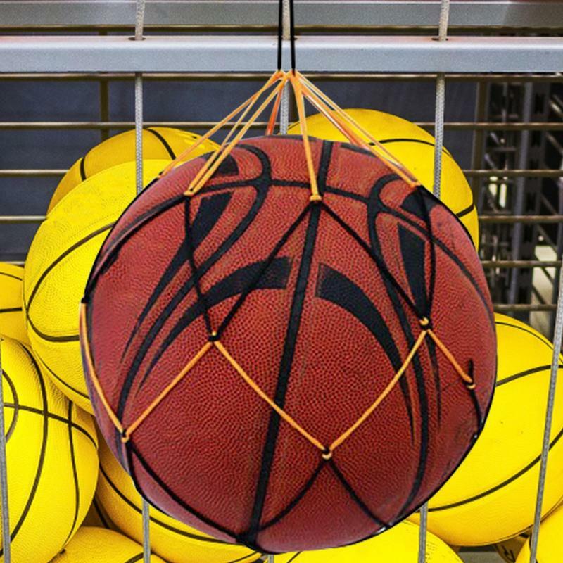 Suporte de rede de basquete resistente bola de basquete transportar malha armazenamento net saco de basquete multi-esporte jogo bola transportar malha
