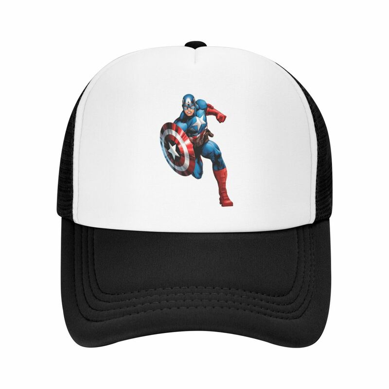 Custom Print Punk Captain America Baseball Cap Men Women Adjustable Trucker Hat Sun Protection