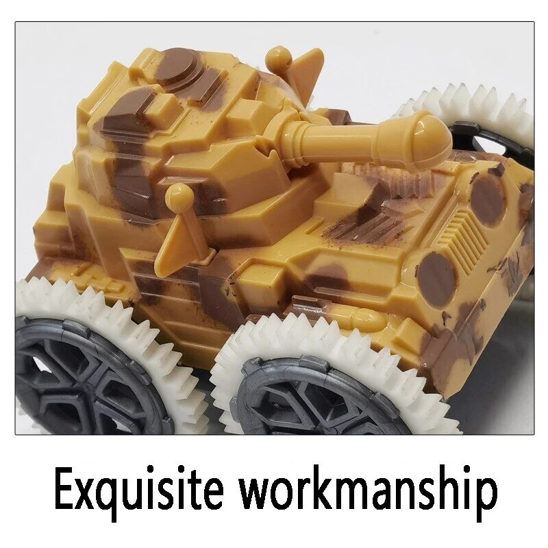 랜덤 스타일 어린이 장난감 반환 탱크, 관성 팁 탱크, 어린이 자동차 모델 퍼즐 선물 장난감