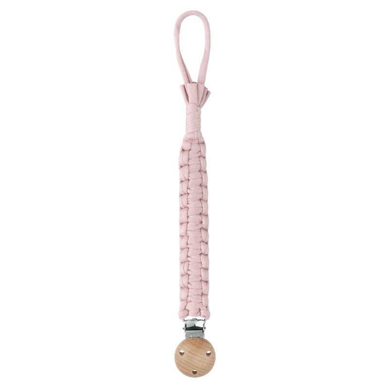 Clip de chupete de ganchillo Simple Vintage cadena de chupete de algodón para bebé para chupete de dentición recién nacido Clips
